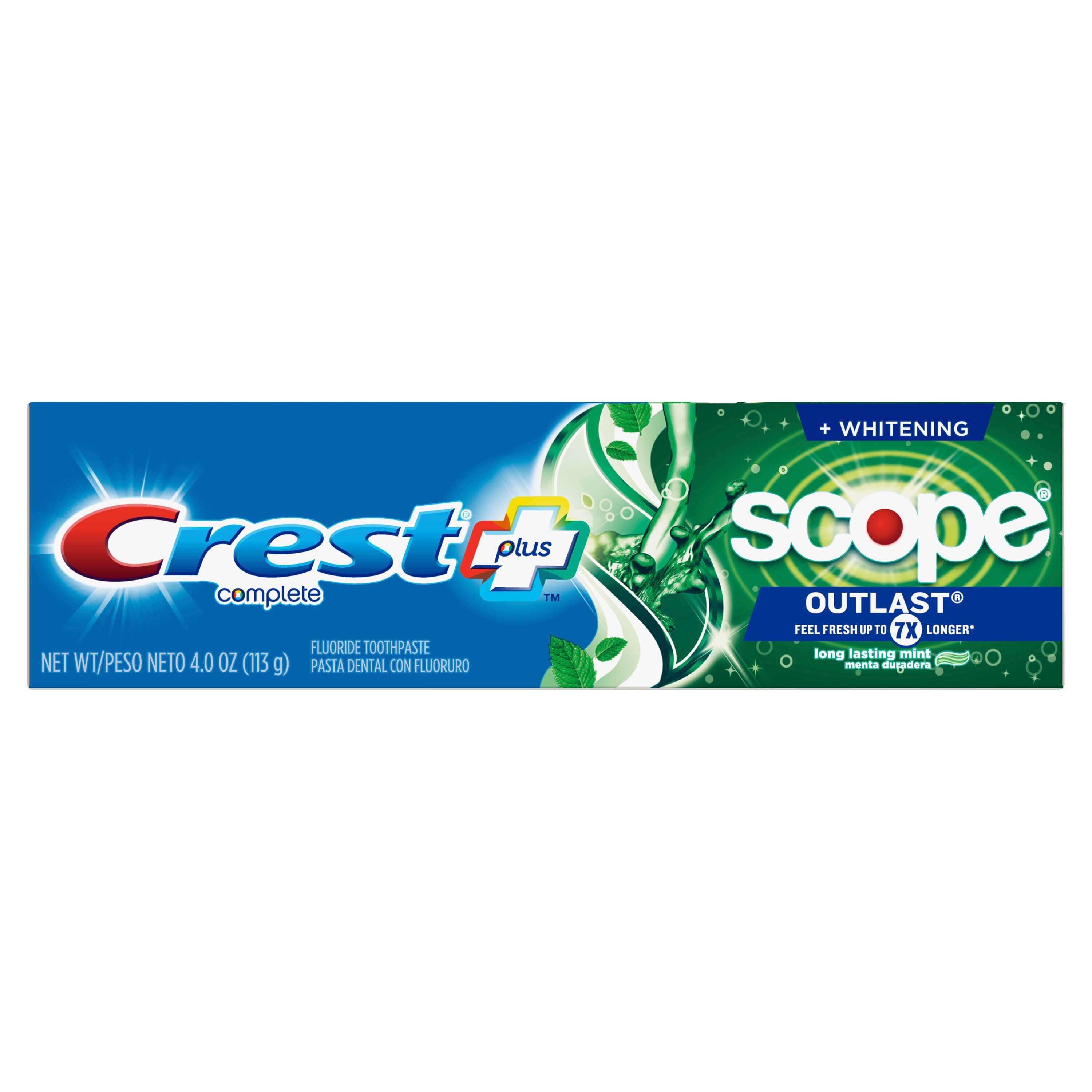 Crest + Scope Outlast Complete Whitening Toothpaste, Mint