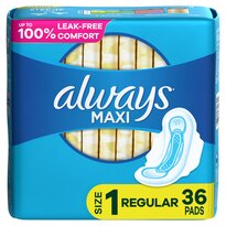 Always Maxi pads with Flexi-Wings