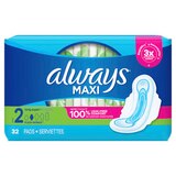 ALWAYS Maxi Size 2 Super Pads With Wings Unscented, 42 Count, thumbnail image 1 of 1