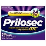 Prilosec OTC Frequent Heartburn Relief Medicine and Acid Reducer  – Omeprazole Delayed-Release Tablets 20mg - Proton Pump Inhibitor, thumbnail image 1 of 1