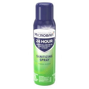 Microban 24 Hour Disinfectant Sanitizing Spray, Fresh Scent, 15 OZ