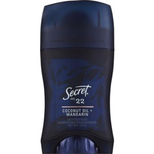 Secret Antiperspirant Deodorant for Women with Essential Oils, Coconut Oil and Mandarin Scent, 1.6 oz