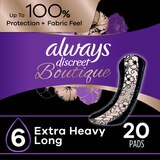 Always Discreet Boutique Incontinence Pads, Extra Heavy Absorbency, Long Length, 20 Count, thumbnail image 1 of 1