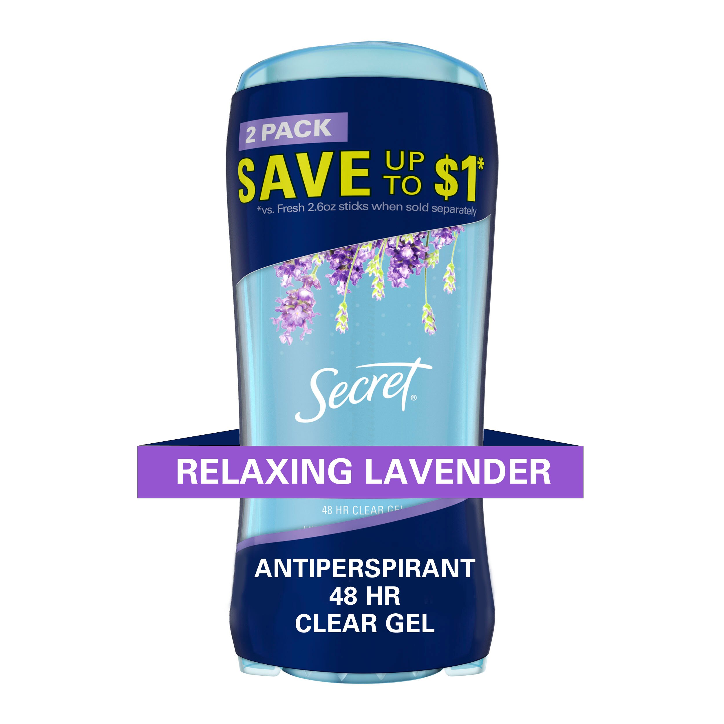 Secret Scent Expressions Ooh-La-La Lavender Scent Antiperspirant/Deodorant, 2CT