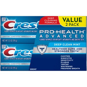 Crest Pro-Health Advanced Deep Clean Mint Toothpaste, 3.0 OZ, 2CT