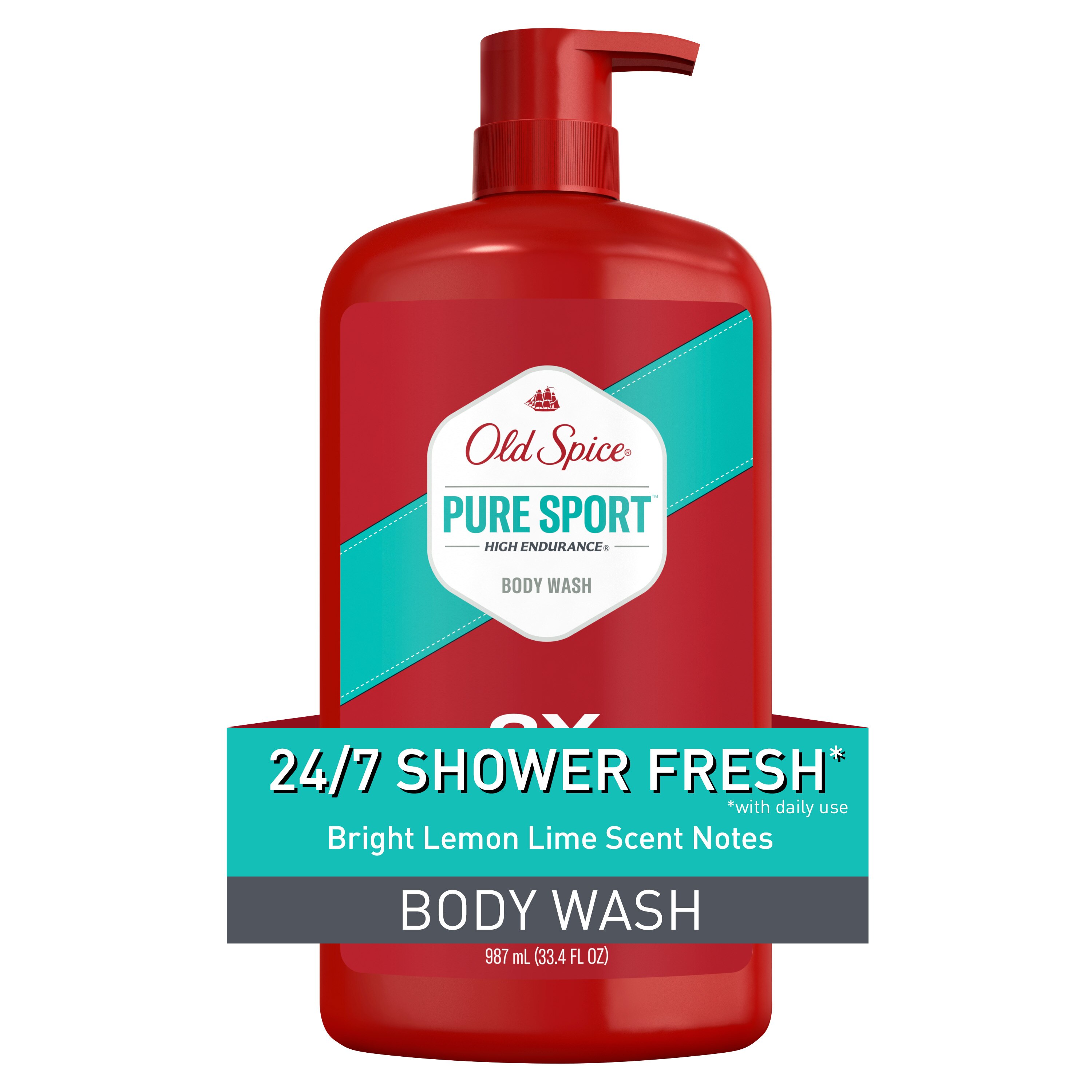 Old Spice High Endurance Pure Sport Body Wash for Men, 30 fl oz