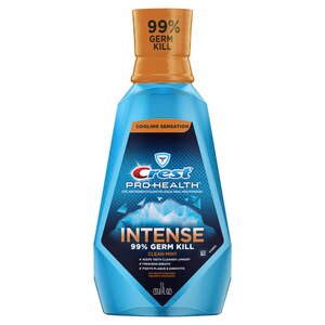 Crest Pro-Health Intense Mouthwash, Clean Mint, 1 L (33.8 fl oz)