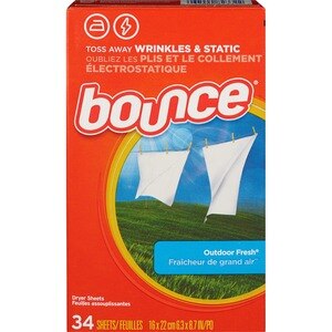 Bounce Fabric Softener Dryer Sheets, Outdoor Fresh, 40 CT