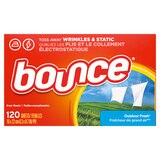 Bounce Fabric Softener Sheets Outdoor Fresh Scent, thumbnail image 1 of 1