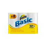 Bounty Basic Paper Towels White, 6CT, thumbnail image 1 of 1