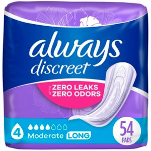 Always Discreet Incontinence Pads, Long Length
