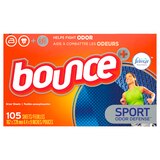 Bounce Fabric Softener Dryer Sheets with Febreze Freshness, Sport Odor Defense, thumbnail image 1 of 1