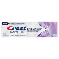 Crest 3D White Brilliance Advanced Whitening Technology + Advanced Stain Protection Toothpaste, Vibrant Peppermint, .85 oz