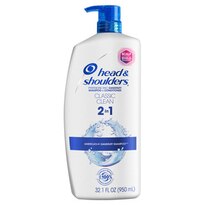 Head and Shoulders Classic Clean Anti-Dandruff 2 in 1 Paraben Free Shampoo and Conditioner, 32.1 OZ