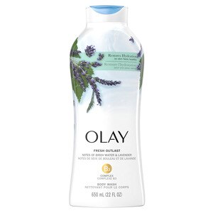 Olay Fresh Outlast Body Wash, Birch Water & Lavender, 22 OZ