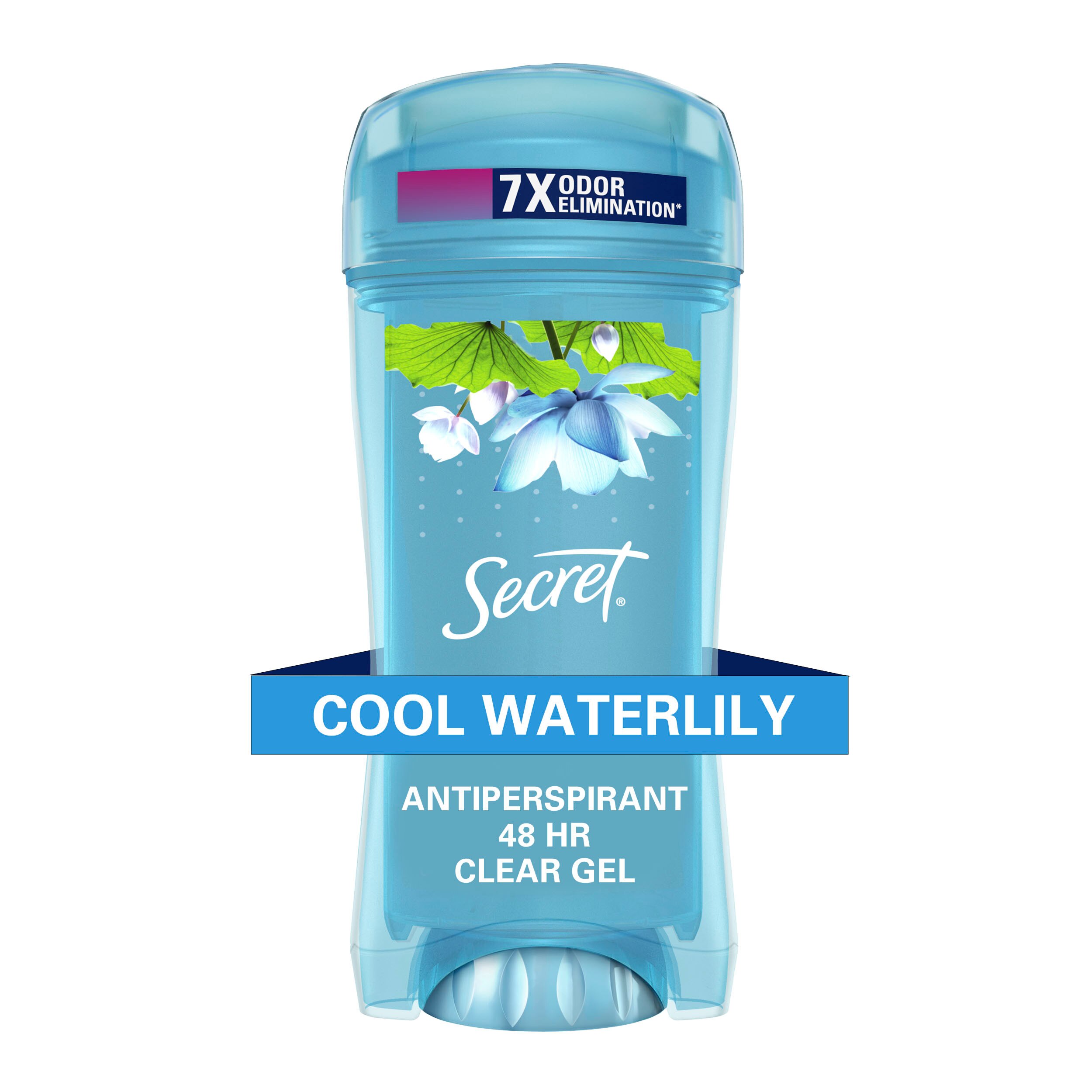 Secret Fresh Antiperspirant and Deodorant Clear Gel, Cool WaterLily, 2.6 Oz