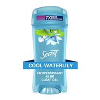 Secret Fresh Antiperspirant and Deodorant Clear Gel, Cool WaterLily, 2.6 Oz