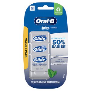 Oral-B Glide Pro-Health Deep Clean Dental Floss, Cool Mint, 40 m