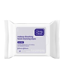 Clean & Clear Makeup Dissolving Facial Cleansing Wipes, 25/Pack