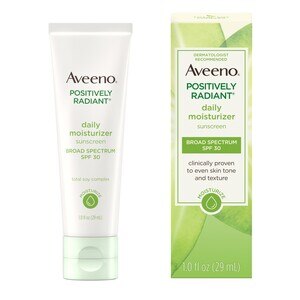 Aveeno Positively Radiant Daily Moisturizer with Soy, 1 OZ