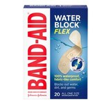 Band-Aid Brand Water Block Flex Adhesive Bandages, All One Size, 20 CT, thumbnail image 1 of 1