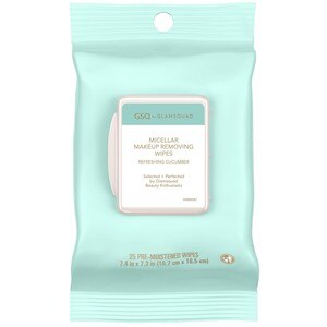 GSQ by GLAMSQUAD Refreshing Cucumber Micellar Makeup Removing Wipes, 25CT