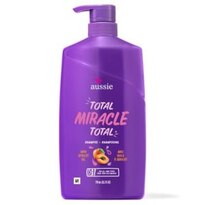 Aussie Total Miracle with Apricot & Macadamia Oil, Paraben Free Shampoo, 26.2 OZ