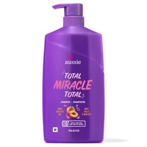 Aussie Total Miracle with Apricot & Macadamia Oil, Paraben Free Shampoo, 26.2 OZ