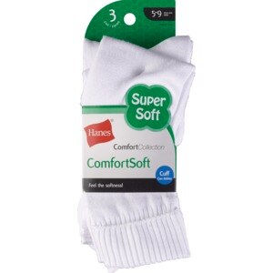 Hanes Casuals Lightweight Cuff Socks, 3CT