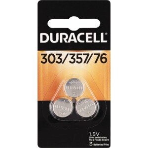 Duracell 1.5V Silver Oxide Batteries 303/357, 3 CT