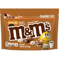 M&M'S Coffee Nut Peanut Chocolate Candy Sharing Size, 9.6 OZ