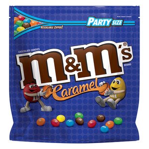 M&M'S Caramel Chocolate Candy Party Size Bag, 34 OZ