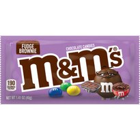 M&M'S Fudge Brownie Singles Size Chocolate Candy, 1.41 OZ