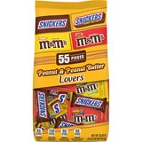 M&M's and Snickers Candy Peanut & Peanut Butter Variety Mix Bag, 32.2 OZ, thumbnail image 1 of 1