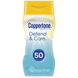 Coppertone Defend & Care Clear Zinc Sunscreen Broad Spectrum SPF 50 Lotion, 6 OZ, thumbnail image 1 of 1