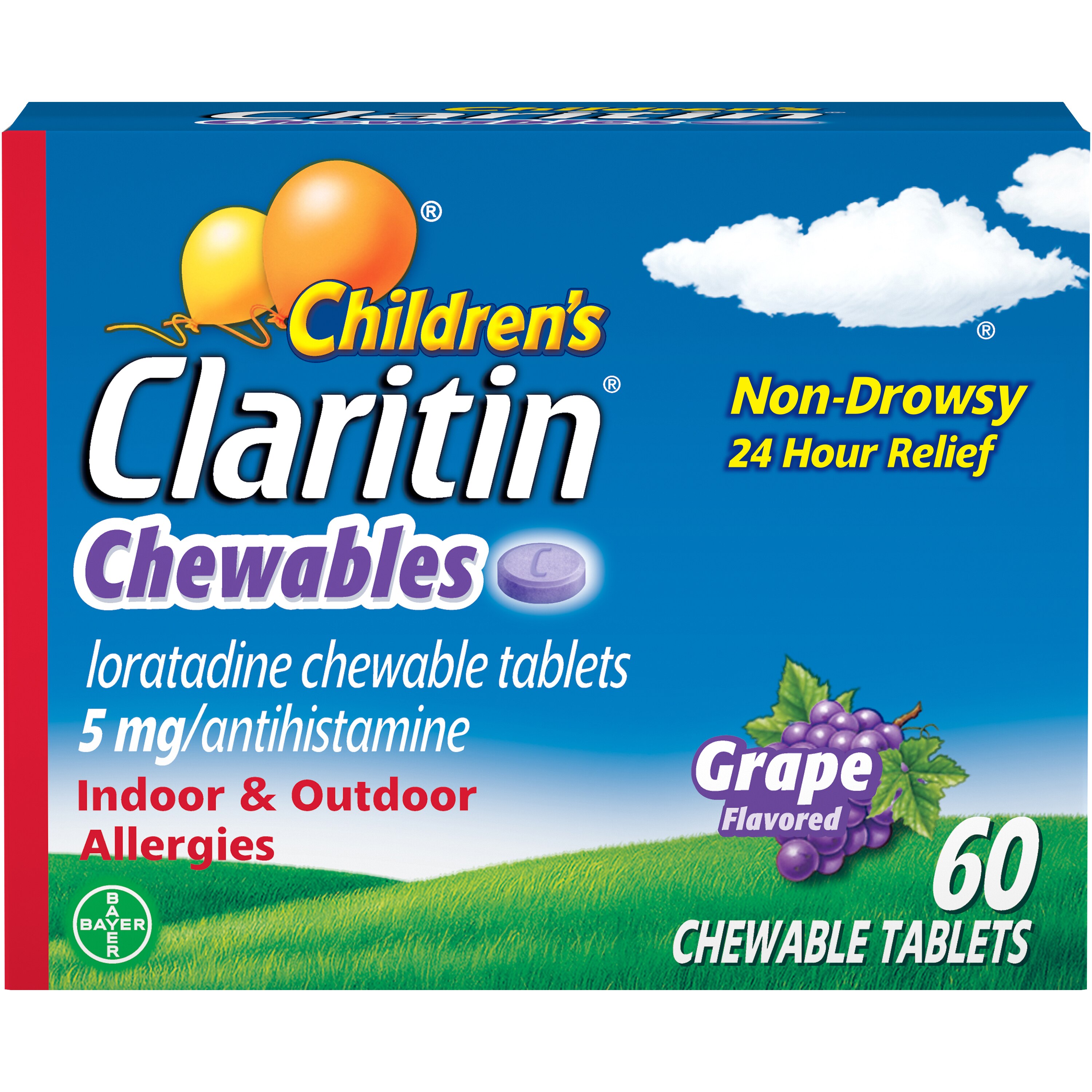 Claritin Allergy Relief Children Loratadn 5mg Chew 24Hr Grp