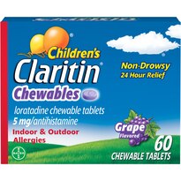 Claritin Allergy Relief Children Loratadn 5mg Chew 24Hr Grp