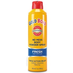 Gold Bond No Mess Powder Spray Fresh Scent with Aloe, 7 OZ