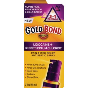 Gold Bond Anti Itch Cream with Lidocaine Spray, 2 OZ