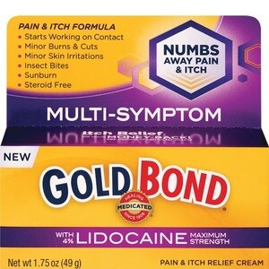 Gold Bond Medicated Pain and Itch Relief Cream with Lidocaine, 1.75 OZ