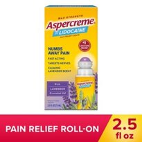 Aspercreme Lidocaine Pain Relief Liquid Roll-On, 2.5 FL OZ