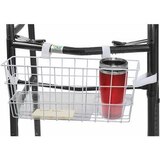 HealthSmart Universal Walker Basket with Plastic Insert Tray and Cup Holder, White, thumbnail image 1 of 1