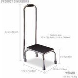 DMI Safety Step Stool With Handle, Silver and Black, thumbnail image 2 of 4