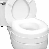 HealthSmart Portable Elevated Toilet Seat Riser, White, thumbnail image 1 of 1