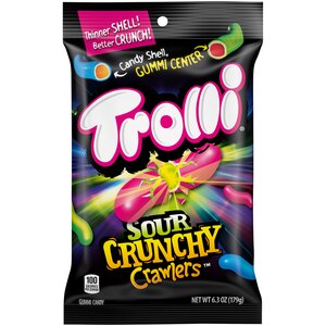 Trolli Sour Crunchy Crawlers Gummi Candy, 6.3 OZ