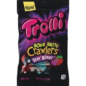 Trolli Sour Brite Crawlers Gummi Candy Very Berry, 8 oz