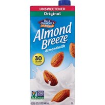 Blue Diamond Almond Breeze Unsweetened Almond Milk, 32 OZ