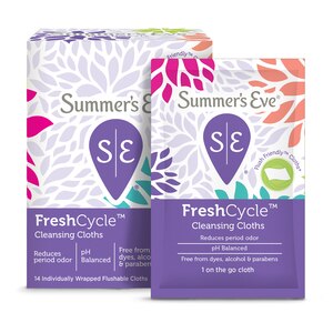 Summer's Eve FreshCycle Cleansing Cloths, Reduces Period Odor, 14 Count  