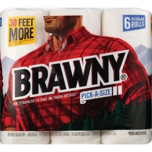 Brawny Paper Towel Roll Regular, 6CT