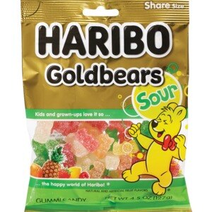 Haribo Goldbears Gummi Candy Sour (Peg Bag)